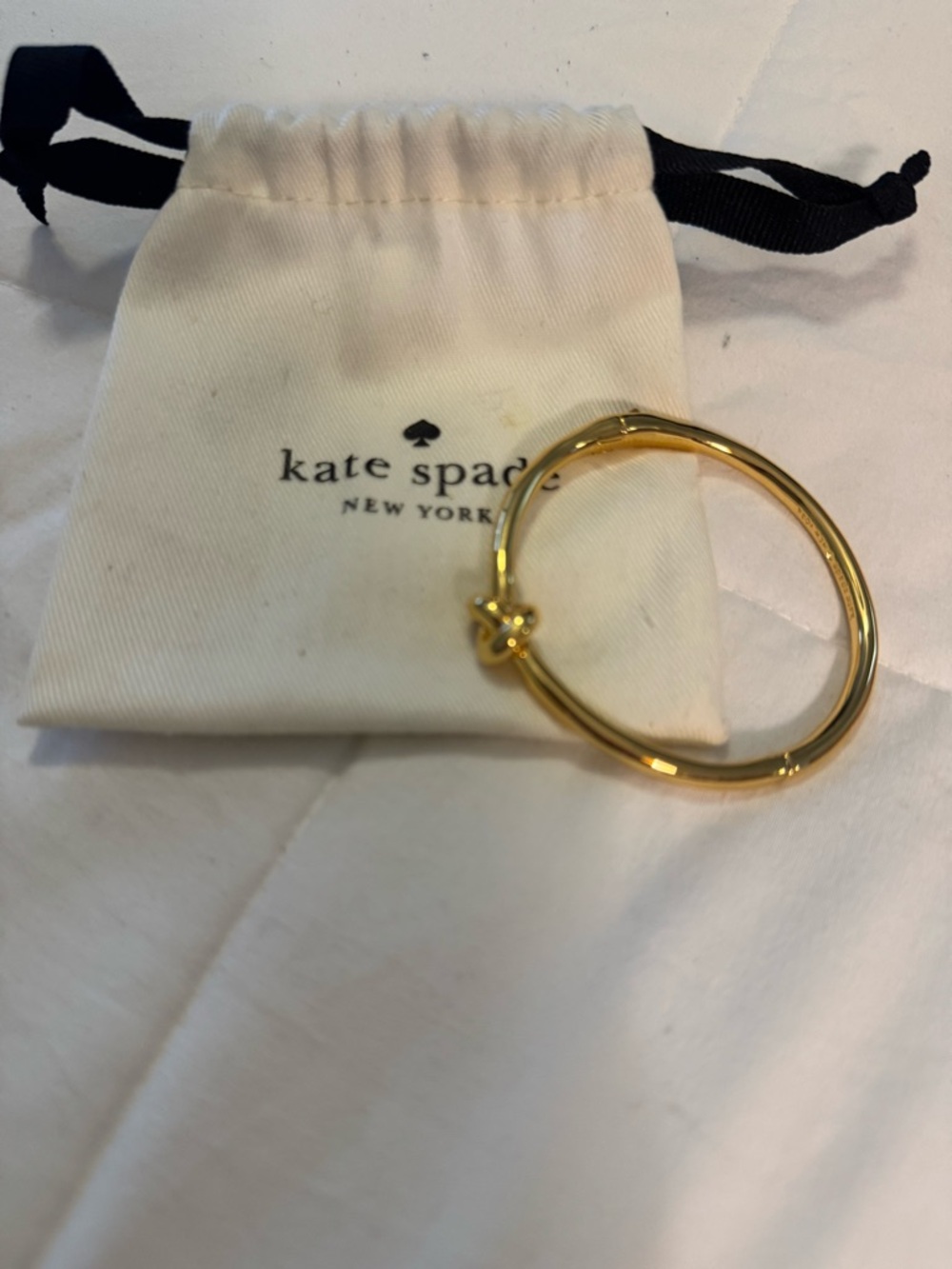 kate spade Gold Knot Open Bangle Bracelet